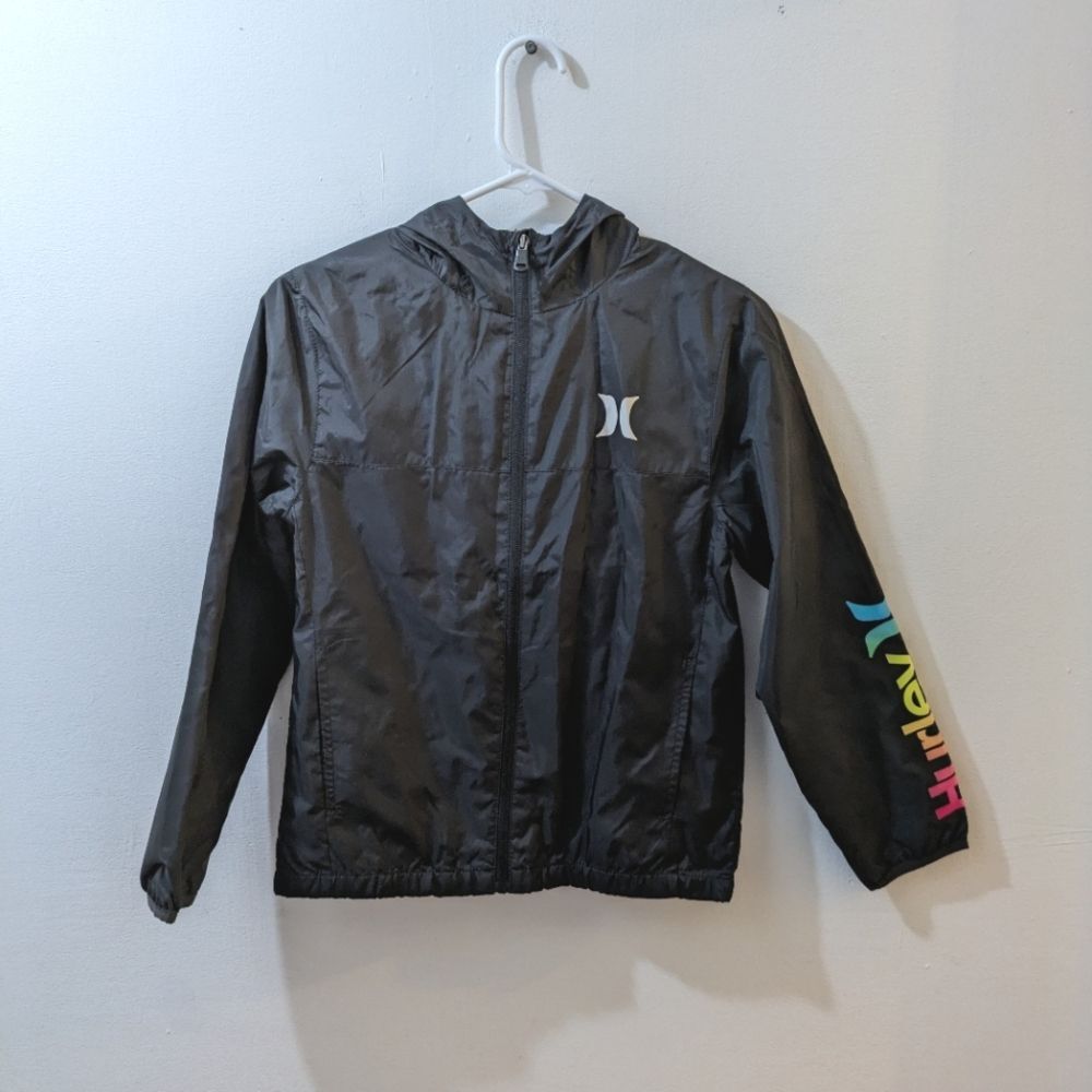 Hurley Core Windbreaker Black Boys Medium